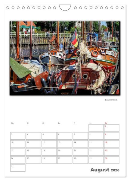 Produktbild: Ostfriesland - die bezaubernden alten H&auml;fen / Planer (Wandkalender 2026 DIN A4 hoch), CALVENDO Monatskalender