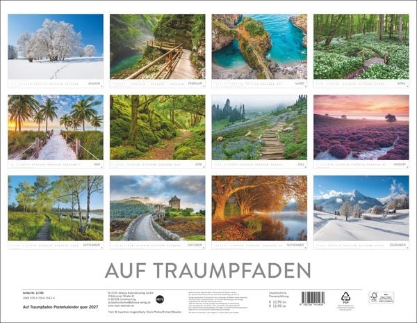 Produktbild: Auf Traumpfaden Posterkalender 2027