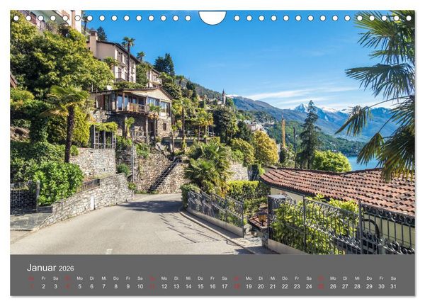 Produktbild: Tessin, zwischen Lago Maggiore und Lugano (Wandkalender 2026 DIN A4 quer), CALVENDO Monatskalender