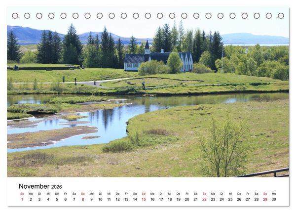 Produktbild: Der goldene Zirkel, Island (Tischkalender 2026 DIN A5 quer), CALVENDO Monatskalender