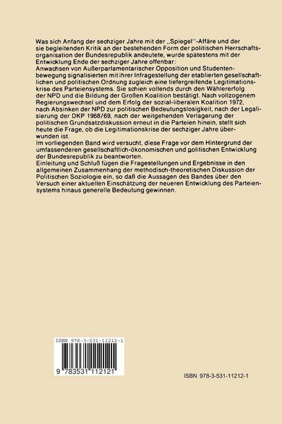 Produktbild: Parteiensystem in der Legitimationskrise