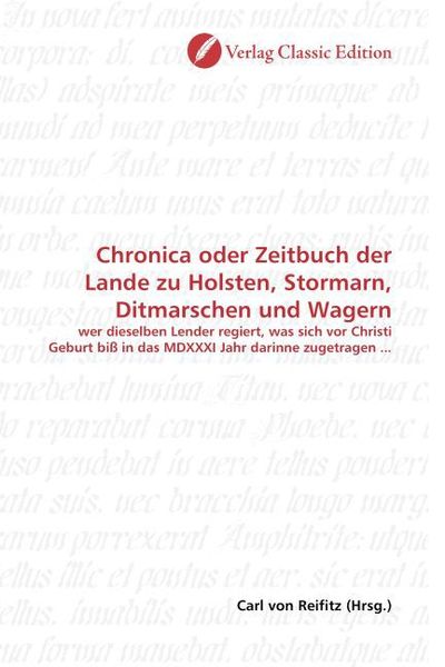 Produktbild: Chronica oder Zeitbuch der Lande zu Holsten, Stormarn, Ditmarschen und Wagern