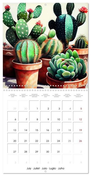 Produktbild: The Art of Succulents and Cacti (Wall Calendar 2026 12 &times; 12 Inch) CALVENDO 12 Month Wall Calendar