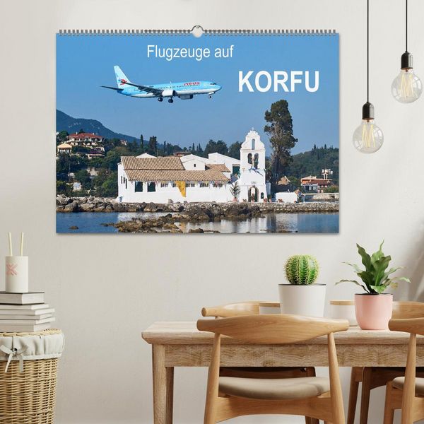 Produktbild: Flugzeuge auf Korfu (Wandkalender 2026 DIN A2 quer), CALVENDO Monatskalender