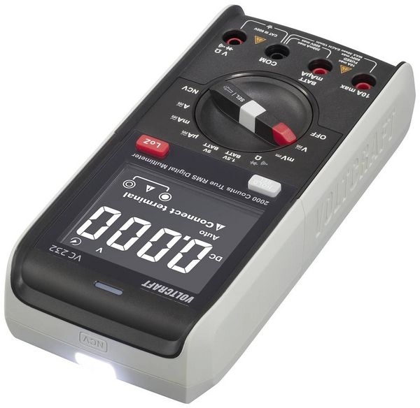 Produktbild: VOLTCRAFT VC232 Hand-Multimeter digital True RMS LoZ CAT III 600V Anzeige (Counts): 2000