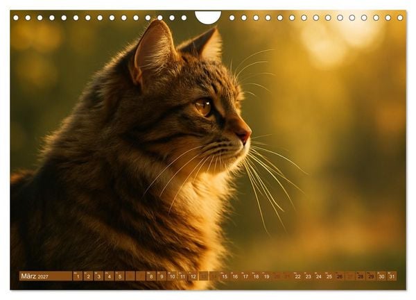 Produktbild: Katzenblicke &ndash; Eleganz und Anmut (Wandkalender 2027 DIN A4 quer), CALVENDO Monatskalender
