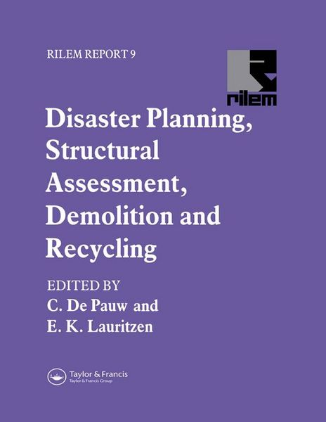 Produktbild: Disaster Planning, Structural Assessment, Demolition and Recycling