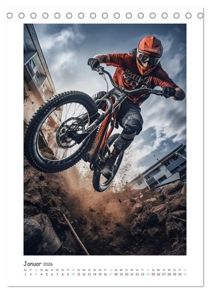 Produktbild: BMX Action (Tischkalender 2026 DIN A5 hoch), CALVENDO Monatskalender