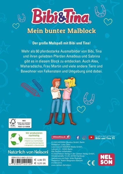 Produktbild: Bibi & Tina: Mein bunter Malblock