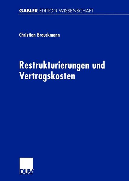 Produktbild: Restrukturierungen und Vertragskosten