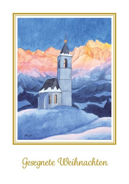 Produktbild: Reinhold Stecher Weihnachtskarte Morgenrot