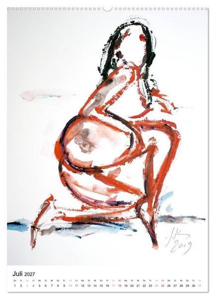 Produktbild: Erotische Aquarelle (Wandkalender 2027 DIN A2 hoch), CALVENDO Monatskalender