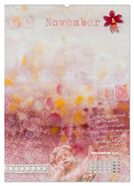 Produktbild: Jahr der Dankbarkeit &ndash; Scrapbooking-Kalender (Wandkalender 2026 DIN A2 hoch), CALVENDO Monatskalender
