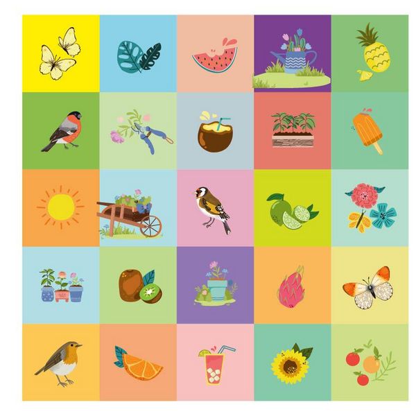 Produktbild: 333 Sticker - Sommergarten: Küchen-Etiketten und Aufkleber mit beschreibbarer Oberfläche