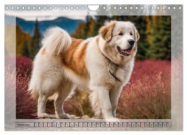 Produktbild: Majest&auml;tische Pyren&auml;en Berghunde (Wandkalender 2026 DIN A4 quer), CALVENDO Monatskalender