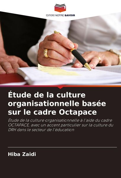 Produktbild: &Eacute;tude de la culture organisationnelle bas&eacute;e sur le cadre Octapace