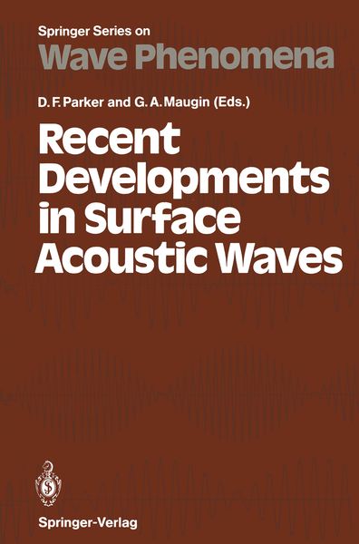 Produktbild: Recent Developments in Surface Acoustic Waves