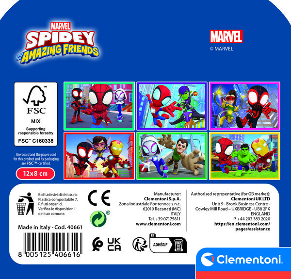 Produktbild: W&uuml;rfelpuzzle Marvel Spidey und seine Super-Freunde 6 Teile