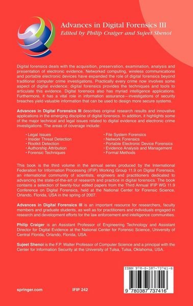Produktbild: Advances in Digital Forensics III