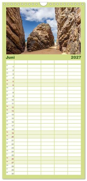 Produktbild: Familienplaner 2027 - Smaragdk&uuml;ste C&ocirc;te d'&Eacute;meraude. Der malerische Norden der Bretagne mit 5 Spalten (Wandkalender, 21 x 45 cm) CALVENDO