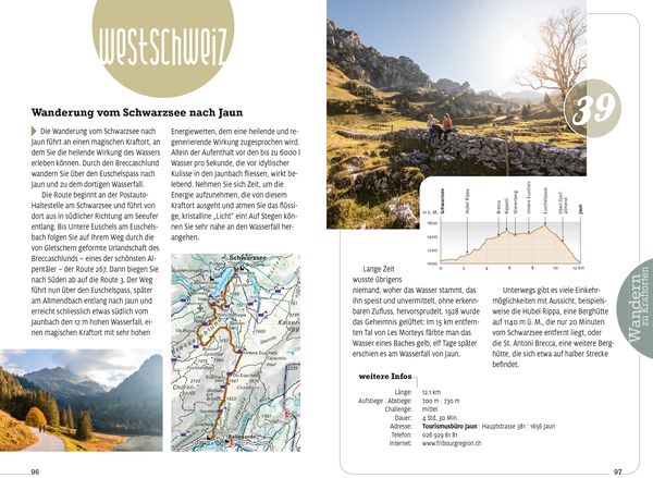 Produktbild: K&uuml;mmerly+Frey Erlebnis Schweiz Wandern zu Kraftorten - Wanderf&uuml;hrer