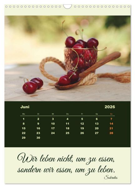 Produktbild: Vegan Ern&auml;hrt - frisches Gem&uuml;se und Obst auf den Tisch (Wandkalender 2026 DIN A3 hoch), CALVENDO Monatskalender