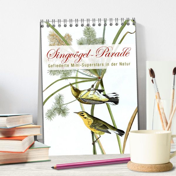 Produktbild: Singv&ouml;gel-Parade (Tischkalender 2026 DIN A5 hoch), CALVENDO Monatskalender