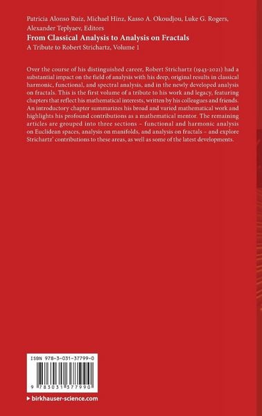 Produktbild: From Classical Analysis to Analysis on Fractals