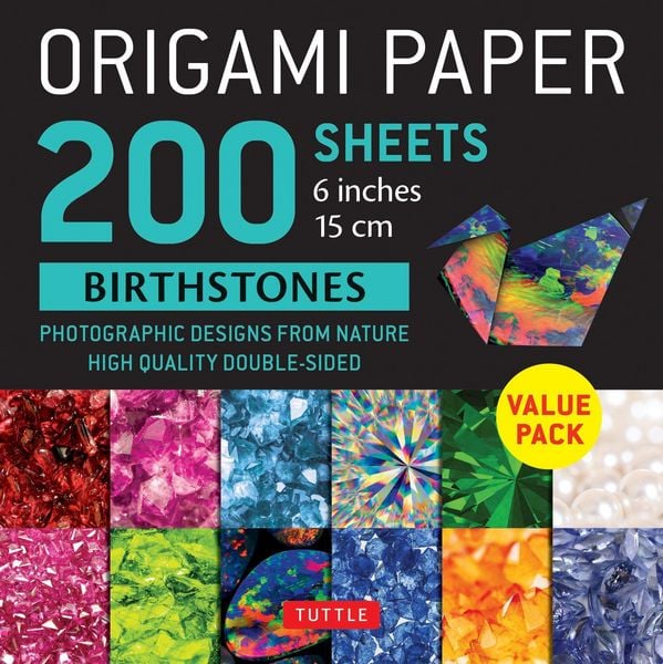 Origami Paper 200 Sheets Birthstones 6 (15 CM)