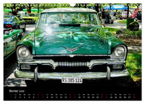 Produktbild: VOITURES VINTAGE (Calendrier mural 2026 DIN A3 vertical), CALVENDO calendrier mensuel