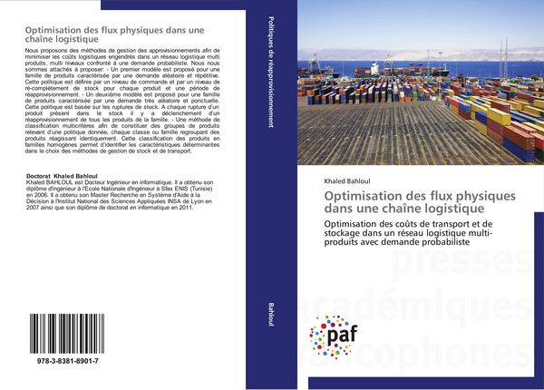 Produktbild: Optimisation des flux physiques dans une cha&icirc;ne logistique