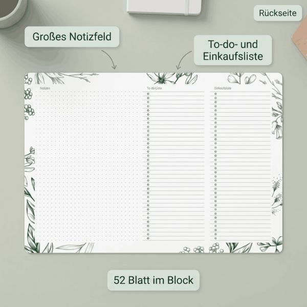 Produktbild: Schreibunterlage Design mit Wochenplan