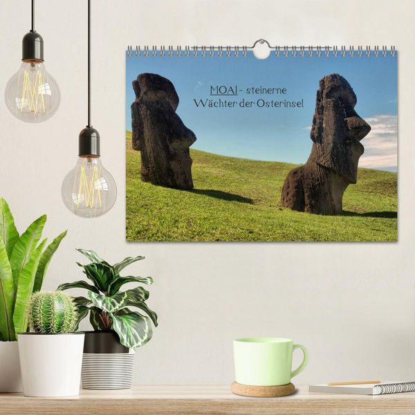 Produktbild: MOAI - steinerne W&auml;chter der Osterinsel (Wandkalender 2026 DIN A4 quer), CALVENDO Monatskalender