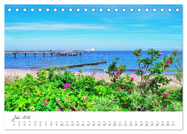 Produktbild: Seebr&uuml;cken an der Ostsee - Aufs Meer laufen und die frische Ostseebrise genie&szlig;en (Tischkalender 2026 DIN A5 quer), CALVENDO Monatskalender