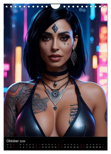 Produktbild: Die Hexen von Cyberpunk City (Wandkalender 2026 DIN A4 hoch), CALVENDO Monatskalender