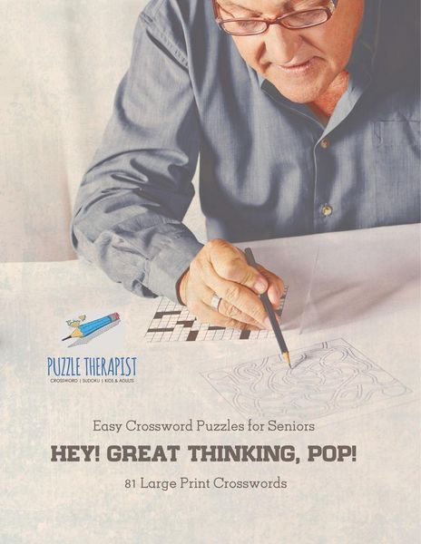 Produktbild: Hey! Great Thinking, Pop! | Easy Crossword Puzzles for Seniors | 81 Large Print Crosswords