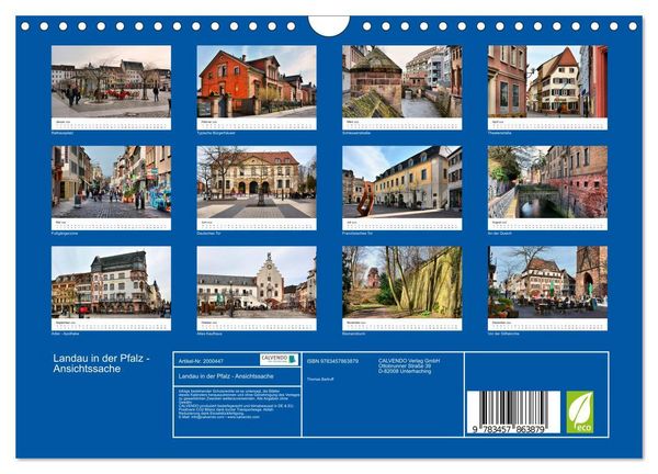 Produktbild: Landau in der Pfalz - Ansichtssache (Wandkalender 2026 DIN A4 quer), CALVENDO Monatskalender