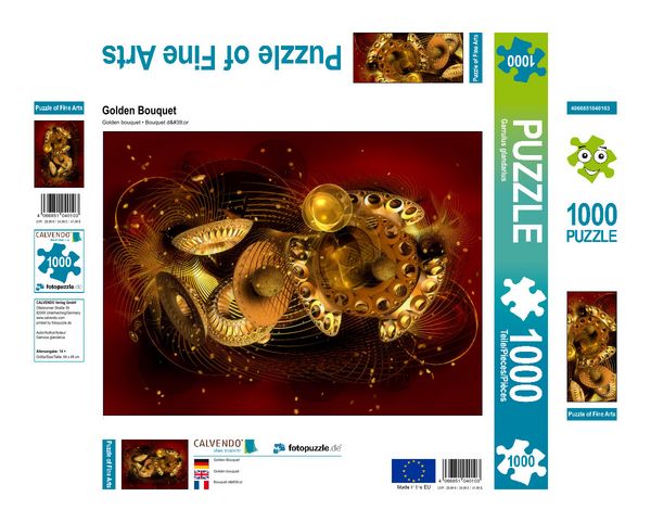 Produktbild: CALVENDO Puzzle Golden Bouquet 1000 Teile Lege-Gr&ouml;&szlig;e 480 x 640 cm Foto-Puzzle Bild von Garrulus glandarius