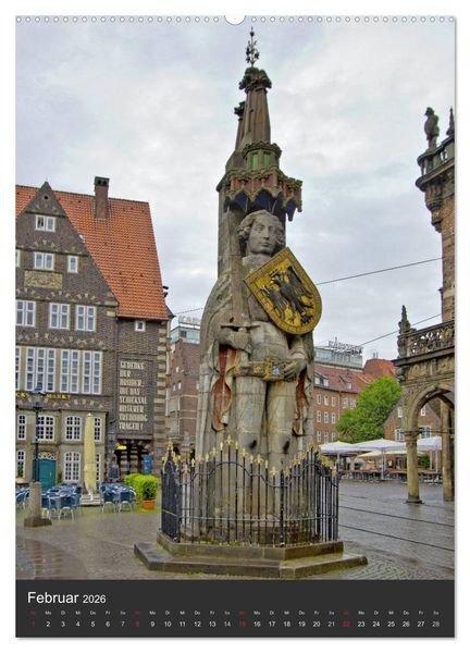 Produktbild: Highlights in Bremen (hochwertiger Premium Wandkalender 2026 DIN A2 hoch), Kunstdruck in Hochglanz