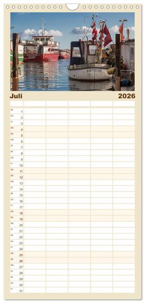 Produktbild: Familienplaner 2026 - Traumhaftes R&uuml;gen mit 5 Spalten (Wandkalender, 21 x 45 cm) CALVENDO