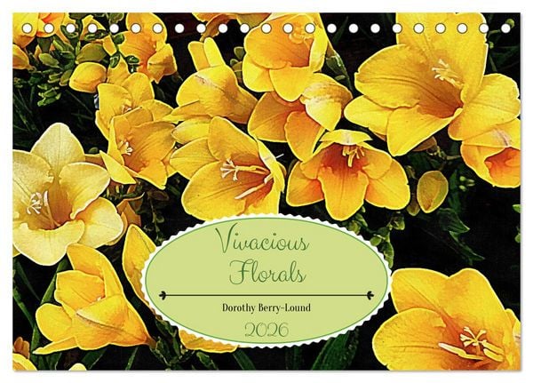 Produktbild: Vivacious Florals (Desk Calendar 2026 DIN A5 landscape), CALVENDO 12 Month DeskCalendar