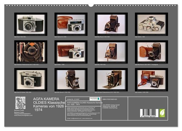 Produktbild: AGFA KAMERA OLDIES Klassische Kameras von 1926 - 1974 (hochwertiger Premium Wandkalender 2026 DIN A2 quer), Kunstdruck in Hochglanz
