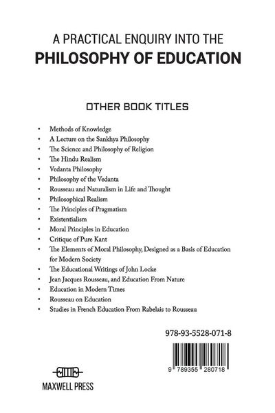 Produktbild: A Practical Enquiry Into The Philosophy Of Education