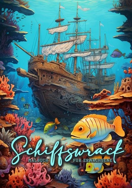 Schiffswrack Malbuch für Erwachsene