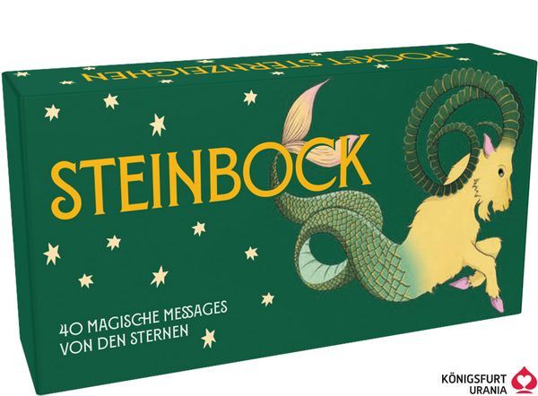 Produktbild: Sternzeichen Steinbock -- 40 Karten in Magnetschachtel mit Metallicfolie - Magische Messages von den Sternen
