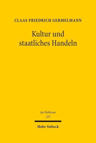 Produktbild: Kultur und staatliches Handeln