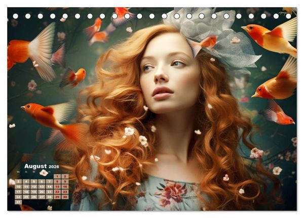 Produktbild: M&auml;rchenhafte Fabelfrauen (Tischkalender 2026 DIN A5 quer), CALVENDO Monatskalender