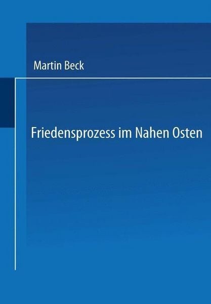 Produktbild: Friedensprozess im Nahen Osten