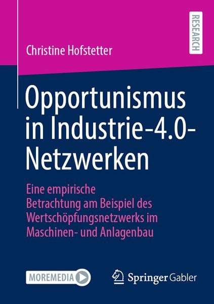 Produktbild: Opportunismus in Industrie-4.0-Netzwerken