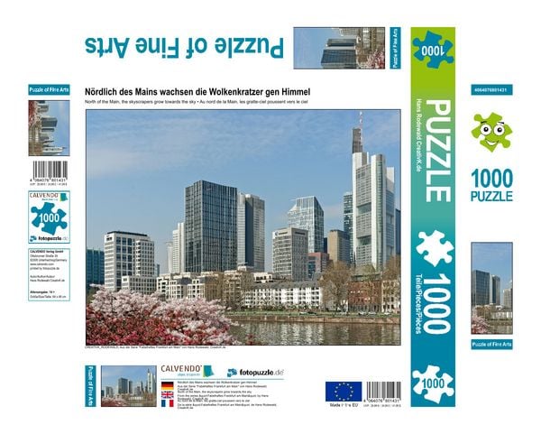 Produktbild: CALVENDO Puzzle N&ouml;rdlich des Mains wachsen die Wolkenkratzer gen Himmel | 1000 Teile Lege-Gr&ouml;&szlig;e 64 &times; 48 cm Foto-Puzzle f&uuml;r gl&uuml;ckliche Stunden